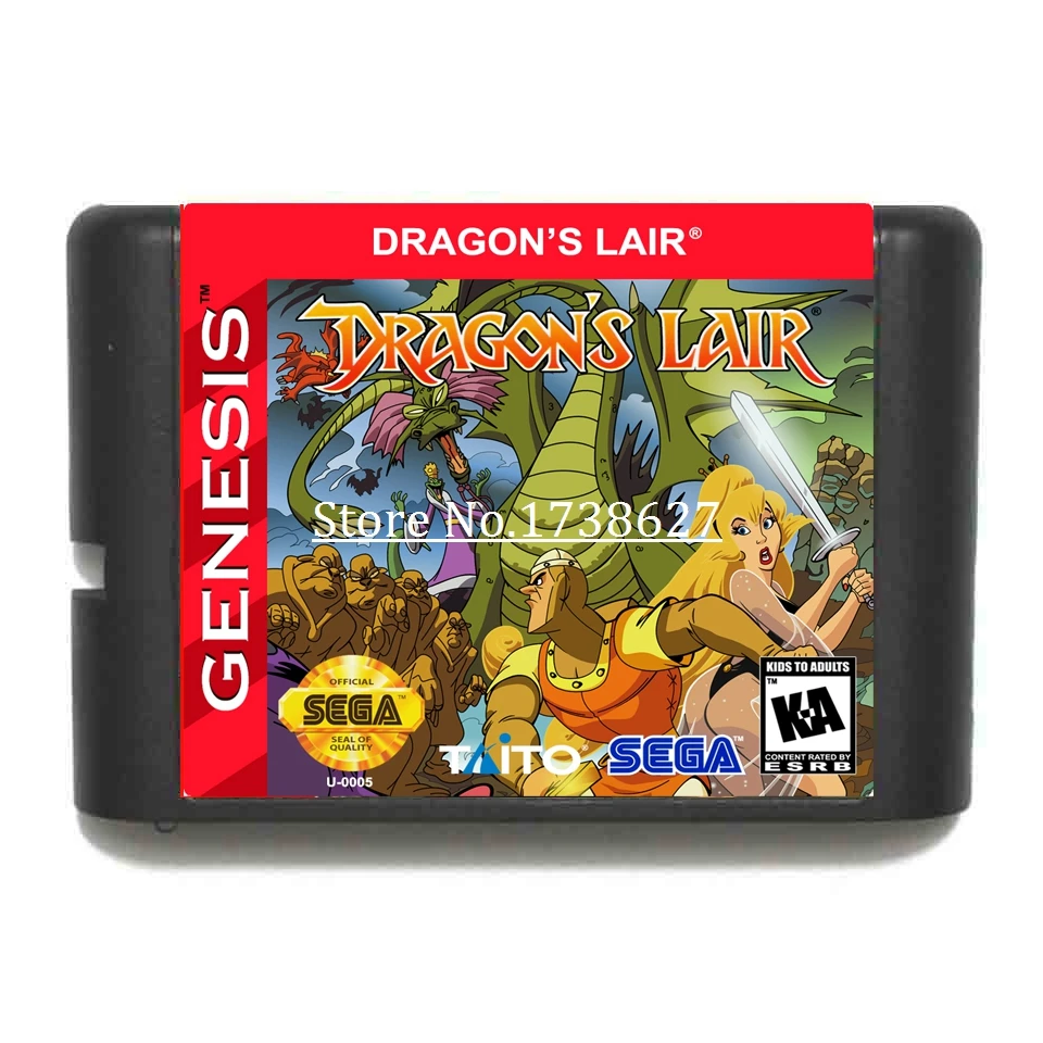 Dragons Lair 16bit Game Cartridge For Sega Megadrive Genesis System Consoles Memory Cards Aliexpress