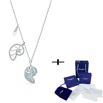 

SWA 2020 Exquisite High-end Shell Nautilus Sea Blue Necklace For Wife, Mother, Birthday, Mother's Day Romantic Fashion Gift