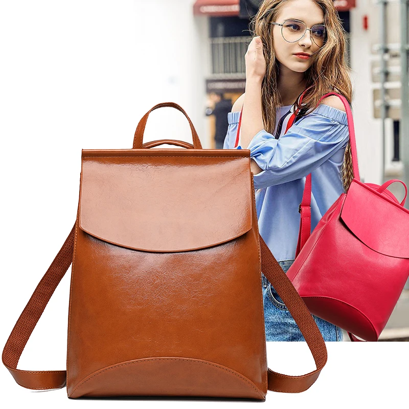 Youth Leather Backpacks Backpack High Quality