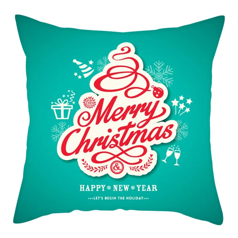 Fuwatacchi Merry Christmas Gift Cushion Cover Xmas Tree Socks Decorative Pillow Cover for Home Sofa Decor Pillowcase 45*45cm New