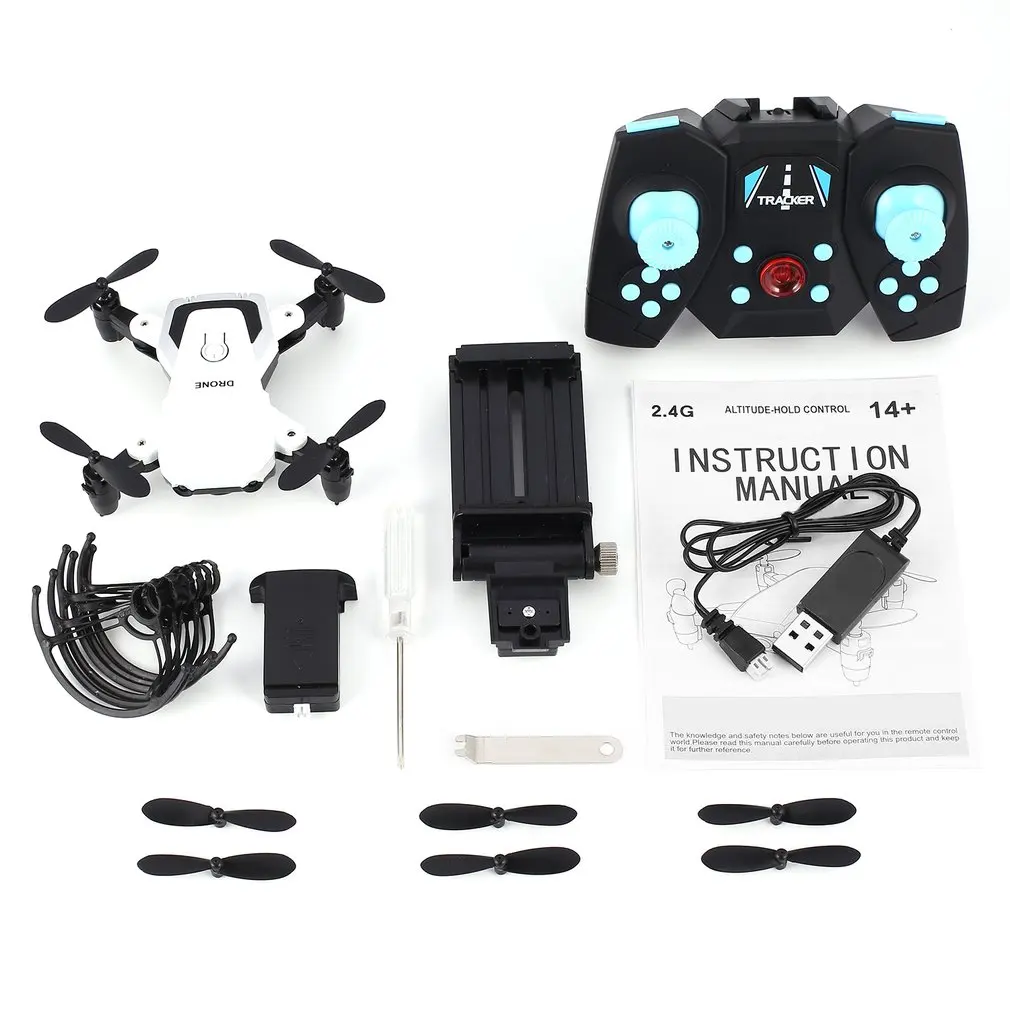 808 мини карманный складной FPV RC Квадрокоптер Дрон с 720P HD Регулируемая Wi-Fi камера в режиме реального времени удержание высоты Безголовый режим - Цвет: White