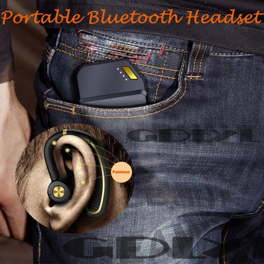Handsfree Bluetooth наушники Автомобильная беспроводная гарнитура с Bluetooth наушники для телефона наушники с микрофоном громкой связи беспроводные наушники