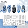 ROSALIND Nail Stamp Flower Leave DIY Stamping Template 38 styles Design Nail Plate Stencil Floral Printing Stainless Steel Tools 2