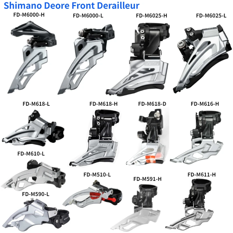 Dérailleur avant Shimano Daudore FD M612 D 66 6 6 6 6 6 69 Support de