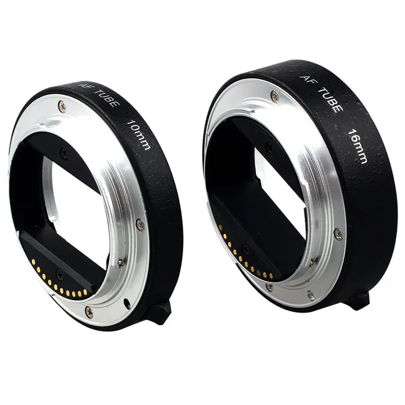 Черный металл AF Автофокус Макро Удлинитель Набор 10 мм и 16 мм для sony NEX E-mount для камеры NEX 3/3N/5/5N и полная Рамка A7 A7S/A7S