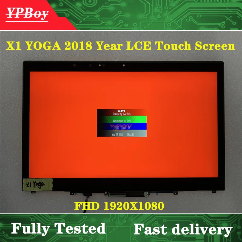 ЖК-дисплей 14 дюймов для Lenovo X1 Yoga 3-го поколения 20LD 20LG 2018 года светодиодный дисплей