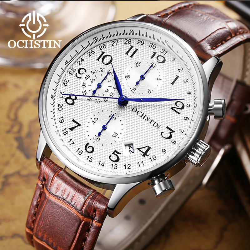 OCHSTIN Топ Элитный бренд Для мужчин Бизнес часы с розами хронографом