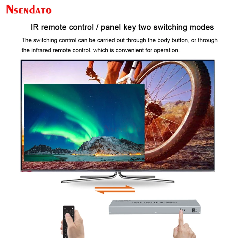 1080P 16x1 HDMI Multiviewer Quad Screen Segmentation Multi-viewer with seamless 16 In 1 Multi Viewer video Screen Divider For PC