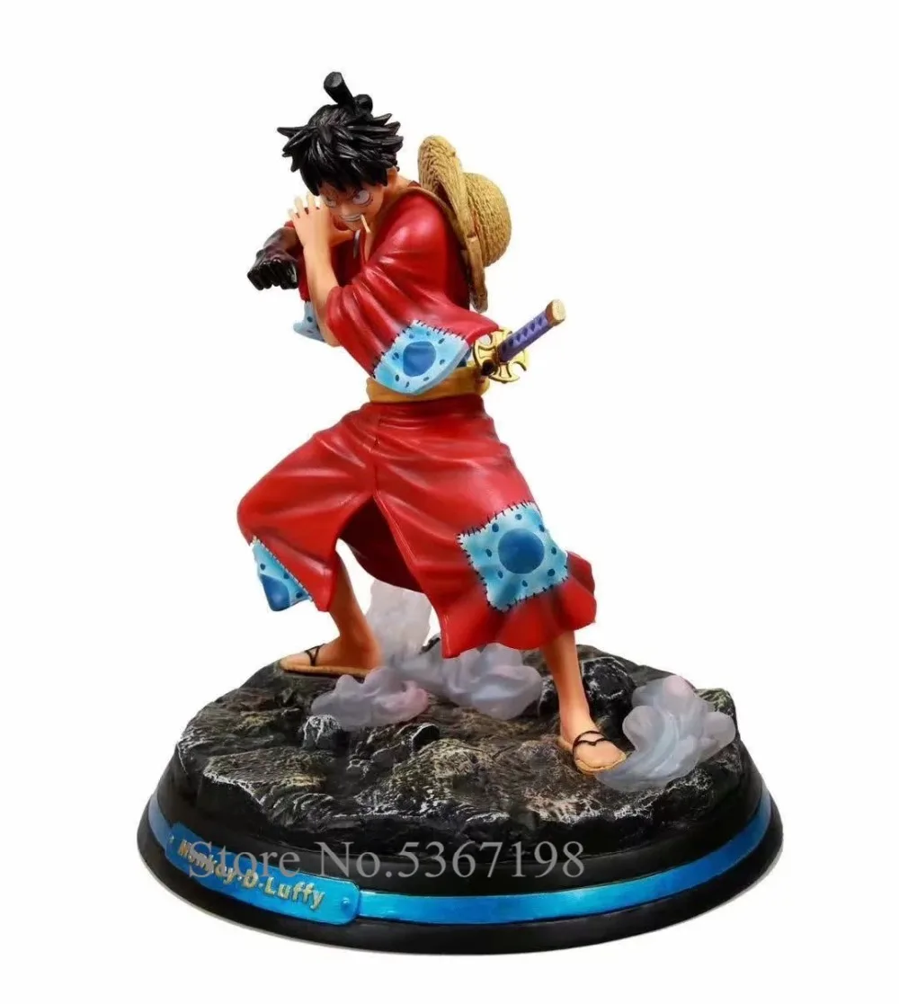 Аниме one piece страна мира Луффи кимоно GK статуя ПВХ фигурка Коллекционная модель игрушки кукла подарок Рождество 28 см