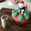 4pcs/set Cake Cream Nozzle Pastry Tool Stainless Steel Cupcake Russian Pastry Cream Tips Bakeware Christmas Icing Piping Nozzles ► Photo 3/6