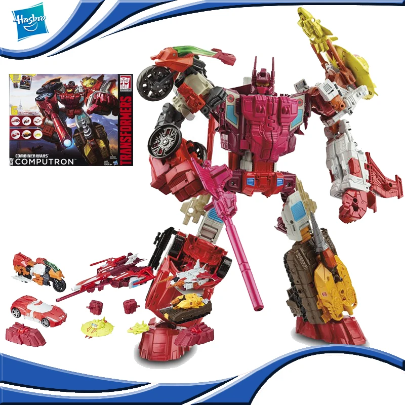 Hasbro Transformers Combiner Wars 6 in 1 Computron Action Figure Assembled Model Toy Gift afbeelding