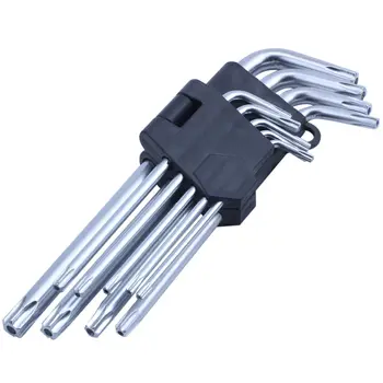 

Set of 9x Torx Key Key Expert Hex Hexagonal Star Security Bits Hole T10-T50