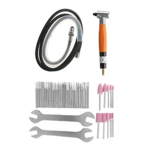 1Set High-Speed 90 Degree Air Micro Die Angle Grinder 3mm Mini Engraving Pneumatic Polishing Rotary Kit Pencil Polisher Tool