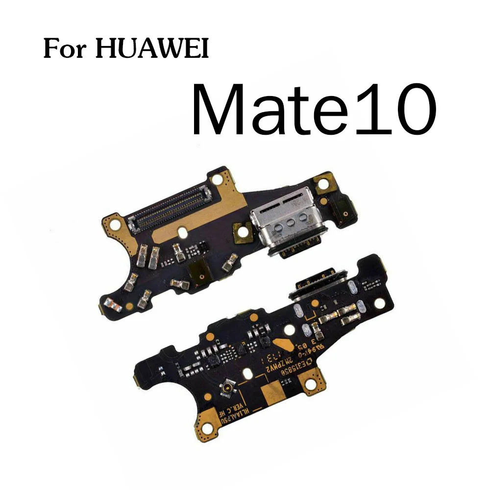 Mate 10 Золотисто-р разъем для зарядки части платы гибкий кабель с микрофоном для HuaWei mate S 20 10 9 Pro Lite P Smart Plus - Цвет: Mate 10