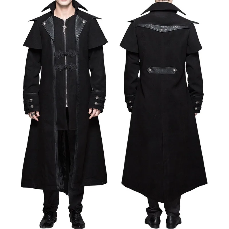 Medieval Men Retro Style Jackets Halloween Count Earl Knight Vampire Cosplay Costume Vintage Gothic Coat Steampunk Windbreaker |