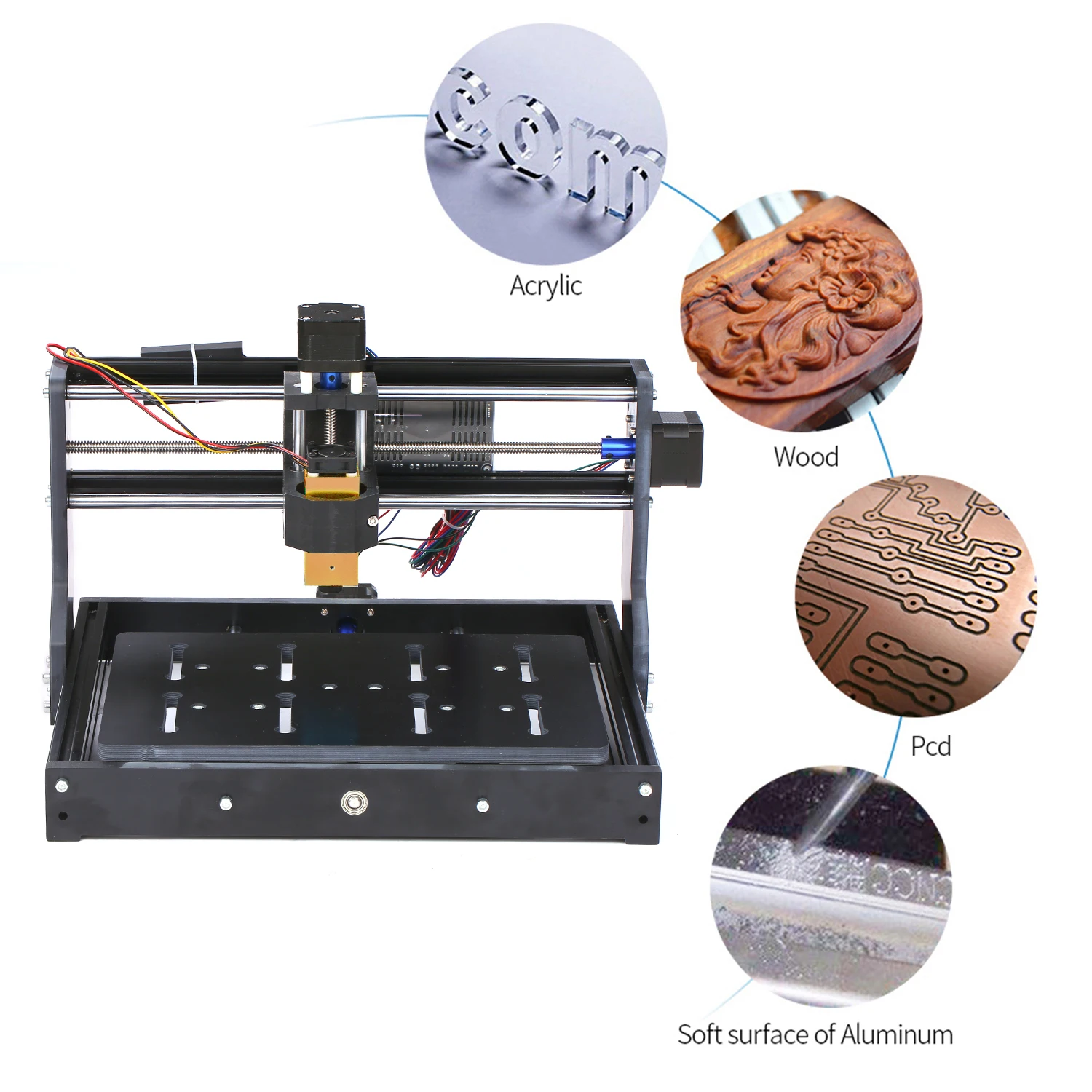 Абсолютно 15 Вт CNC3020 Мини DIY фрезерный станок с ЧПУ комплект 300x200x45 мм мощный фрезерный станок GRBL контроль лазерный гравер гравировальный станок