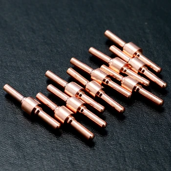 

Hot 60PCS Red Copper Extended Long Plasma Cutter Tip Electrode Nozzle Kit Consumable For PT31 L-G40 40A Cutting