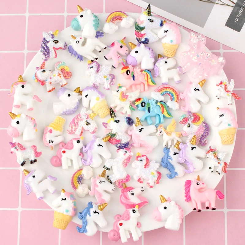 

New Addition Slime Supplies Accessories Unicorn Model for Charm Lizun Slime Kit Filler Slime Toddler Kids Toys Decoration Gift E