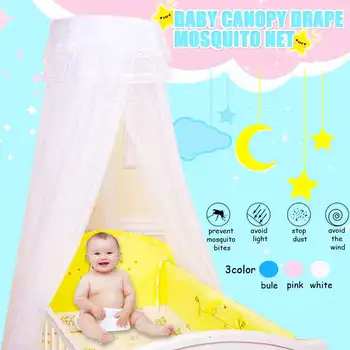 

Insect Mosquito Net Baby Netting Canopy Infant Mosquito Net for Crib Bed Canopy Mosquito Netting Crib Canopy With Iron Stand