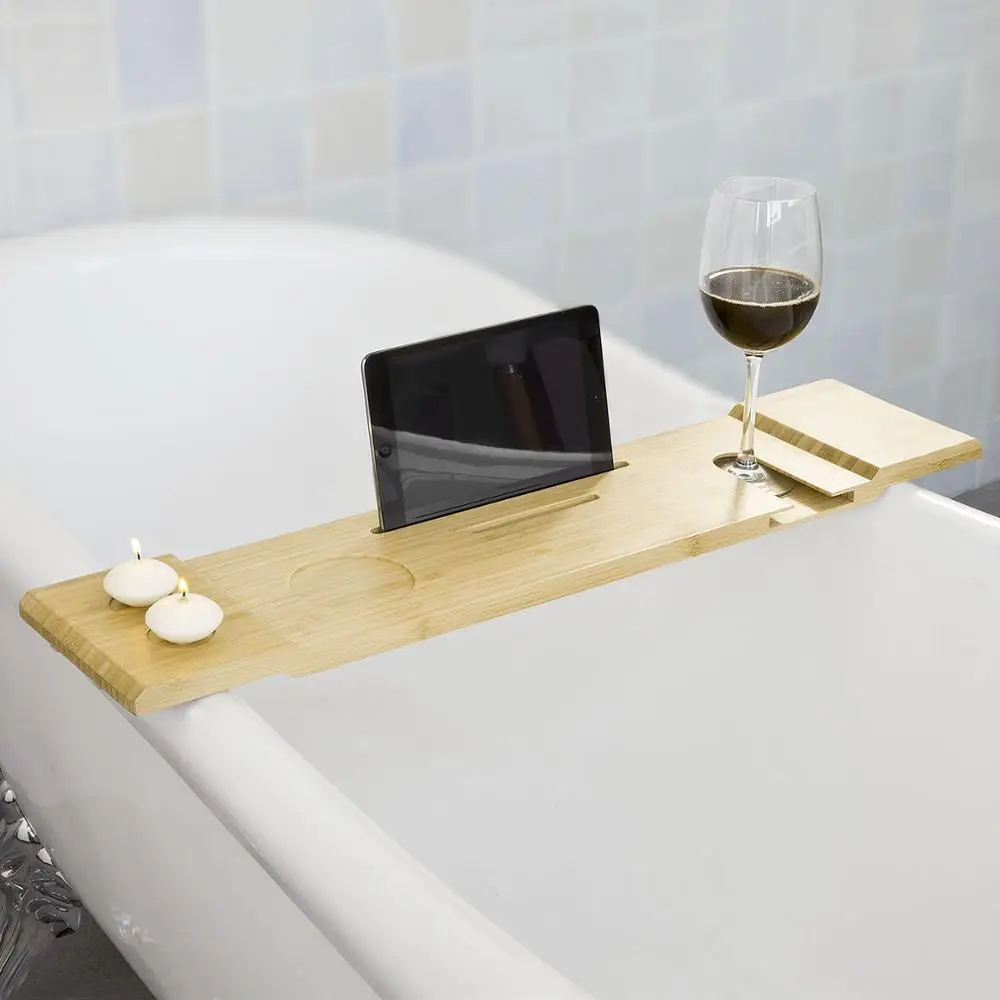 SoBuy®  L70cm Bathtub Rack Bridge with iPad Min/Mobile Phone Holder,FRG104-N,UK 