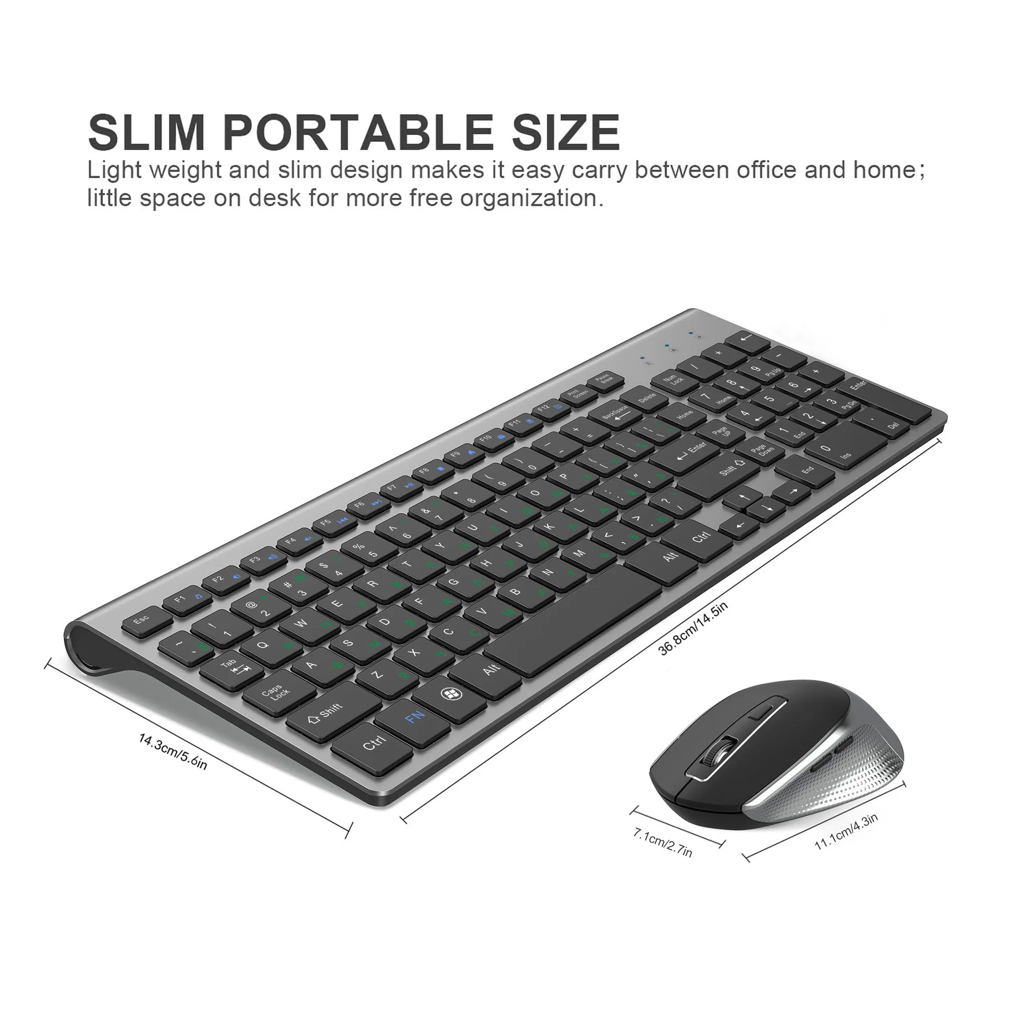  Russian keyboard wireless keyboard mouse set USB receiver with small digital compact keyboard for h