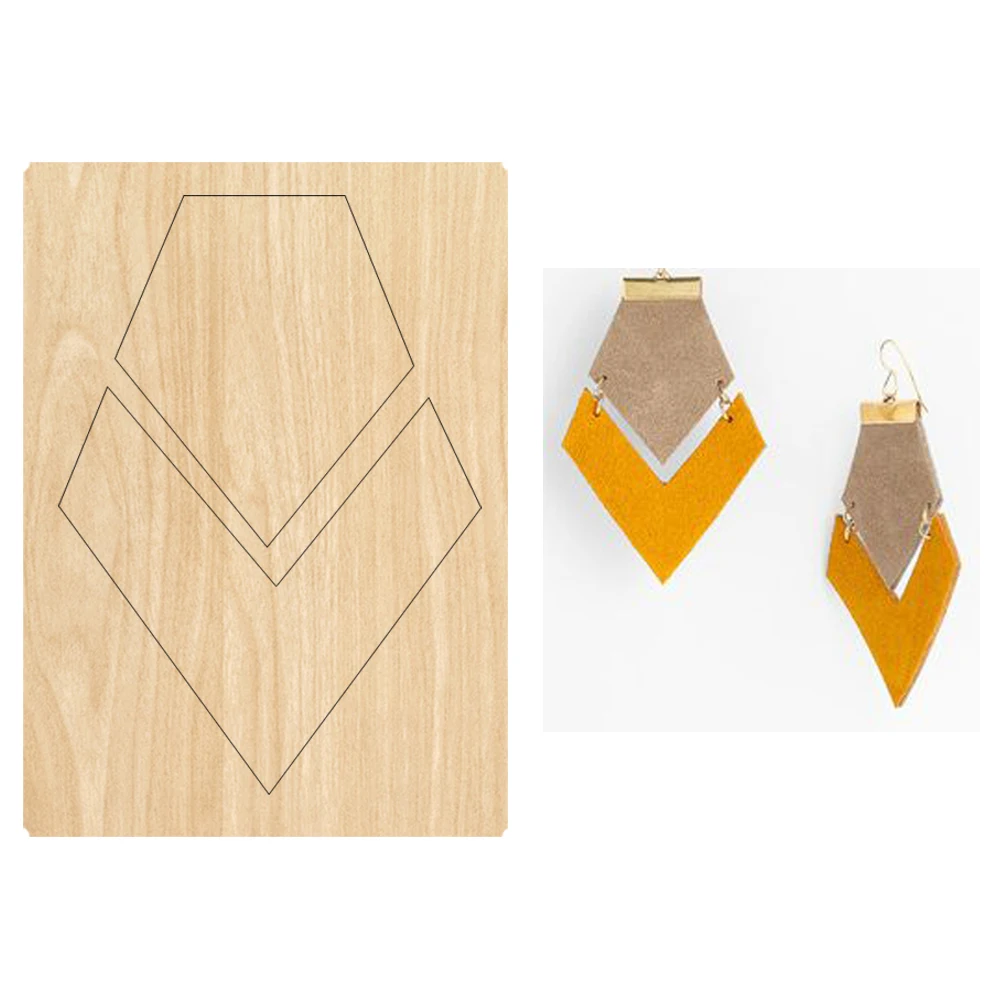 Cut Out Leather Earring Cutting Die Mold Wood Dies for Cutter Crafts(Style1) | Дом и сад