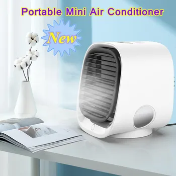 

Portable Mini Air Conditioner Multi-Function Humidifier Purifier USB Desktop Air Cooler Fan With Water Tank Home Office 2020 New