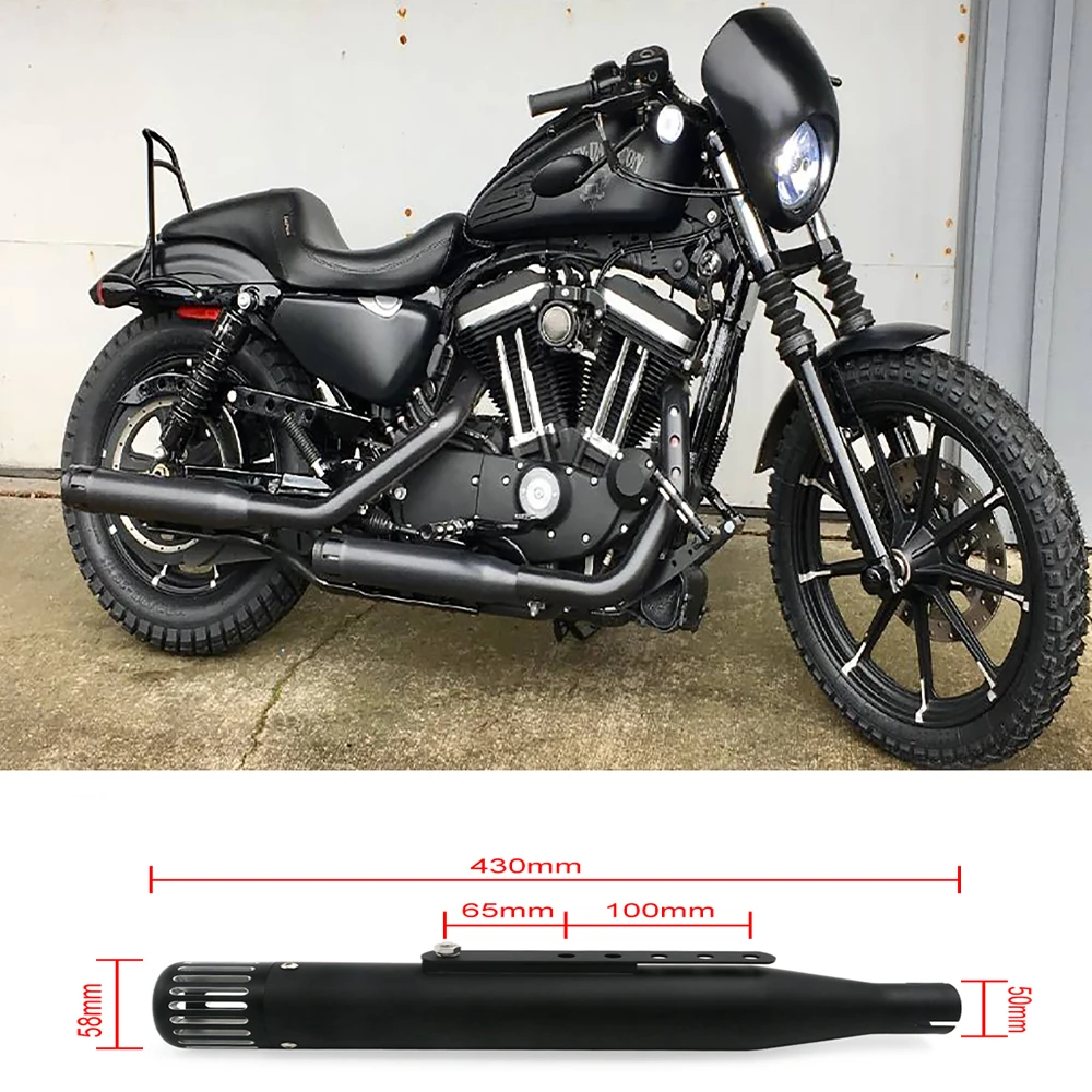Мотоцикл высокого потока глушитель скольжения на Exhasut трубы для Harley Sportster 883 1200 Forty Eight Seventy два