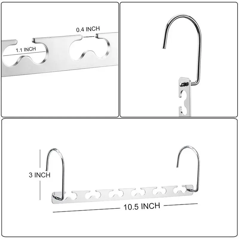 

Space Saving Hangers Wonder Clothes Hangers 6X2 Slots Magic Hanger Cascading Hanger Updated Hook Design Closet Organizer Hange