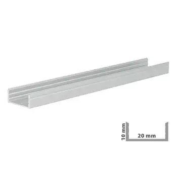 

LEDLUX BA2310 Raceway profile wide for coil Led aluminum bar up 20mm width 1 meter