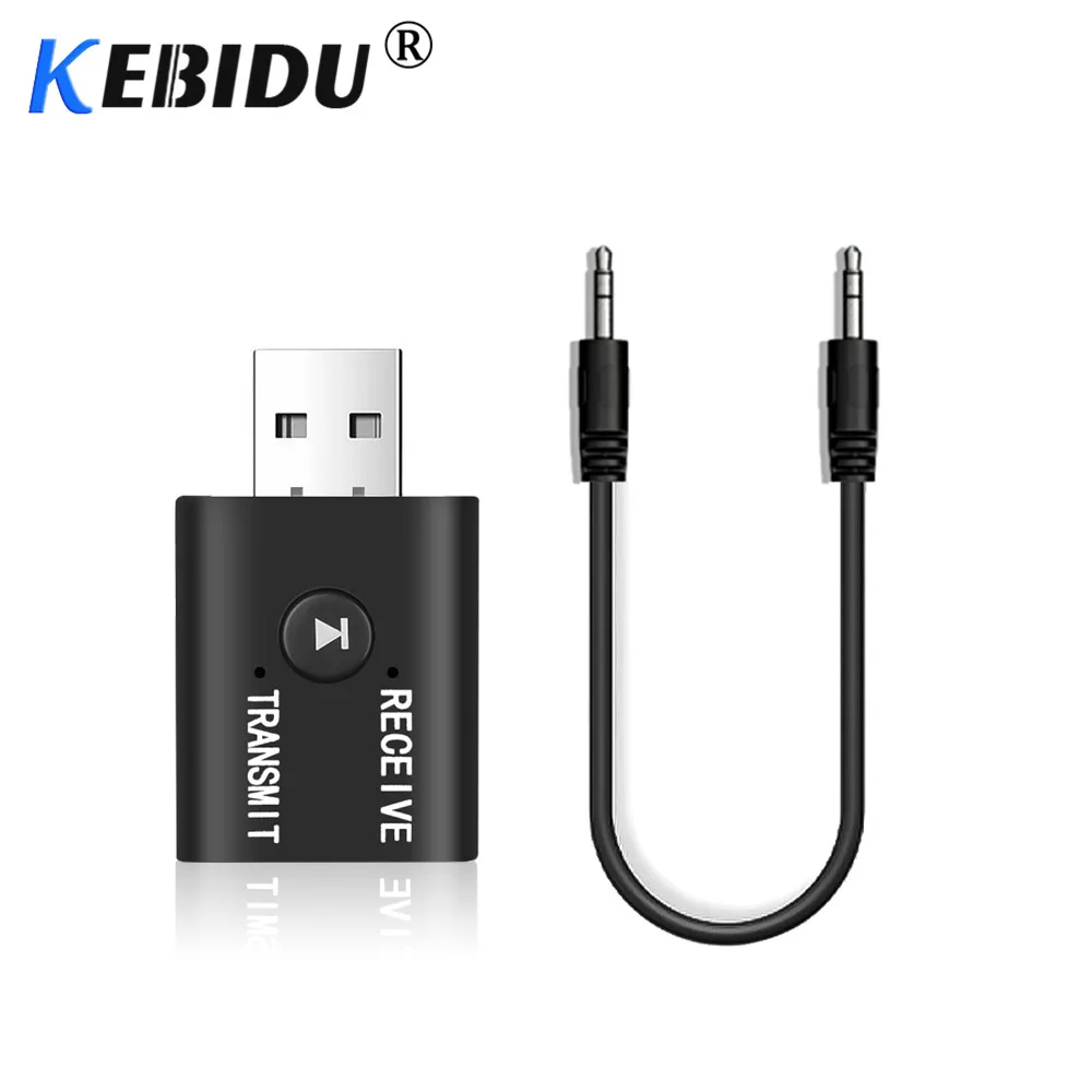 KEBIDU Мини Bluetooth 5,0 USB AUX Bluetooth передатчик приемник автомобильный беспроводной Bluetooth аудио музыкальный адаптер для ТВ ПК наушники