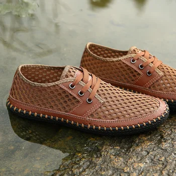 

Men Shoes Summer Breathable Mesh Shoes Lace-up Mens Shoes Casual Fashion Chaussures Homme Man Shoes Summer Large Sizes 47 48