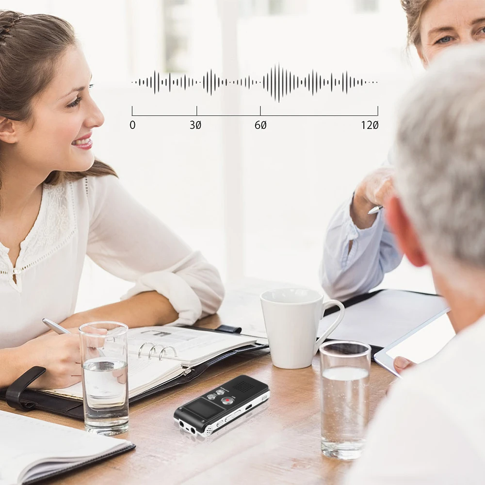 Диктофон kebidumei 8 ГБ USB диктофон цифровой аудио для бизнеса с MP3 плеером встроенным
