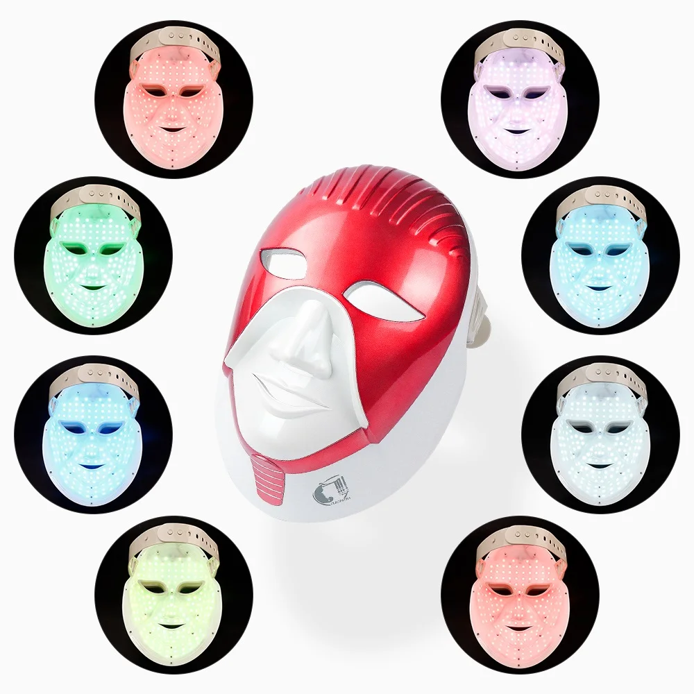  LED Photon Therapy with 7-color Light Neck Skin Care MaskRechargeable Skin Rejuvenation Multi-funct - 4000318008543