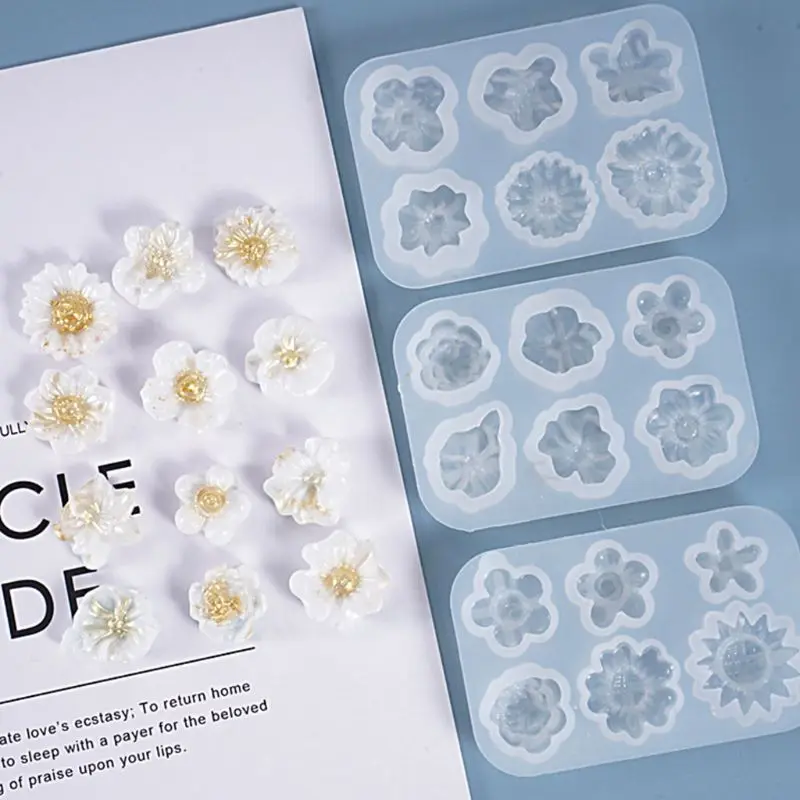 

DIY Resin Crystal Epoxy Mold Small Flowers Decorations Casting Silicone Mould