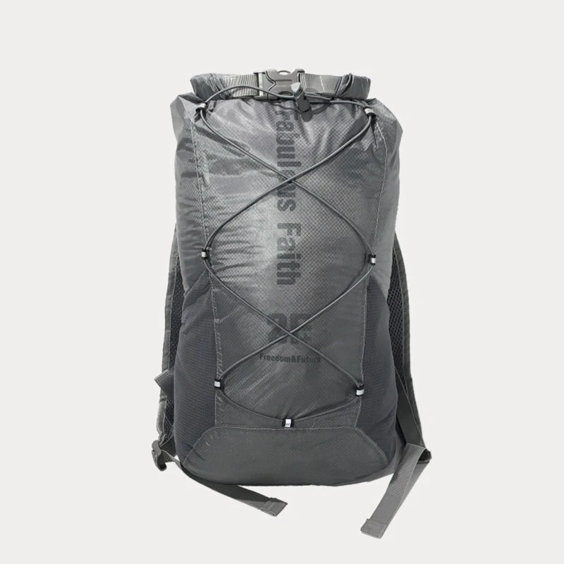 WHITE FISHTAL Storage Waterproof Nylon Shoulders Backpack Adventure Travel Swim Unisex 3M Reflective Backpack