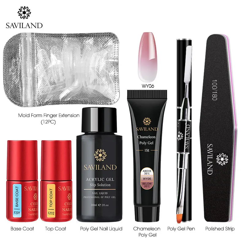 15g Poly Gel Kit Soak off 4 шт./компл. поли набор гелевых УФ Акрил строитель поли-гель, быстро сохнут, дизайн ногтей Pro с длинным натуральных ногтей Жесткий Гель-лак - Цвет: 15g Poly Gel Kit