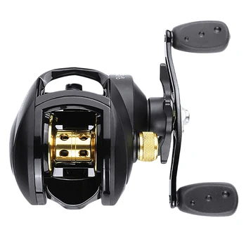 

Metal Baitcasting Reel 8.1:1 High Speed Gear Ratio 8kg Drag 12+1BB Magnetic Brake System Ultralight Fishing Reel (Right Hand)