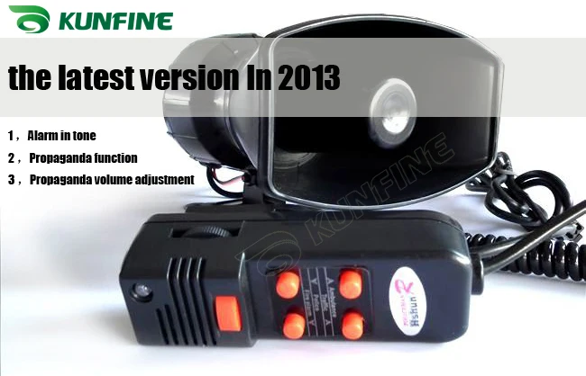 12V 100W Car Waring Horn 5 Model 5 Tone Car Siren Horn Speaker Police Alarm Whistle Whee with Loudspeaker