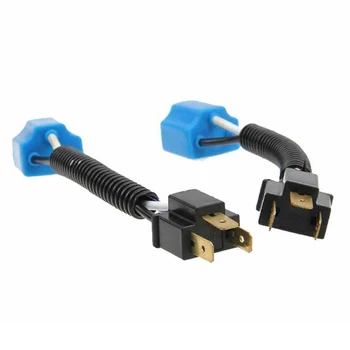 

For motorcycle H4 socket connector 2pcs/kit Blue+Black Heat resistance