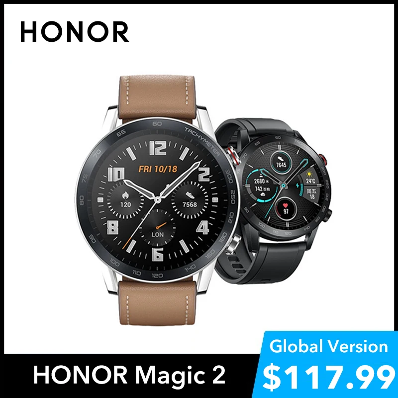HONOR Magic Watch 2 Swimming Heart Rate Monitor SpO2 Blood Oxygen Watch Smartwatch 14-Day Battery Life Fitness Track Watches Men