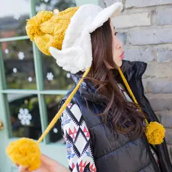 «Крылья Ангела», шерстяная вязаная шапка Новый купол Керлинг край японский милый сладкий Стиль шляпа цветные Для женщин модная, шерстяная