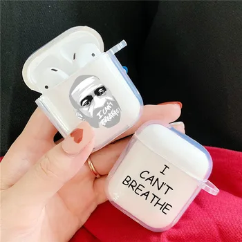 

JUSTICE FOR GEORGE FLOYD SHIRT I CAN'T BREATHE Earphone Case for Iphone Airpods1 2 Bluetooth Earphone Case Soft Clear Cover