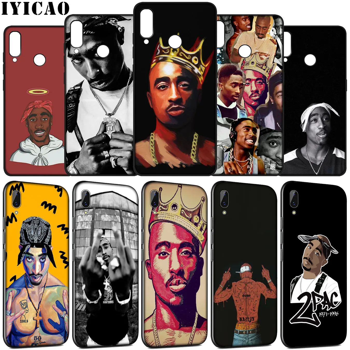 Мягкий чехол pop 2pac Tupac Rapper для Huawei Y9 Y7 Y6 Prime 2019 2018 Honor view 20 8C 8X 8 9 9X 10 Lite 7C 7X 7A Pro |