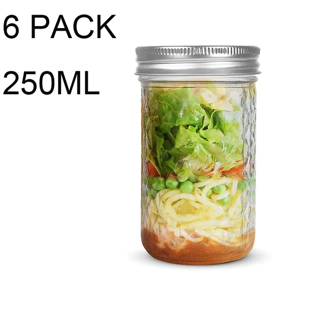 eleganttime Amber Glass Mason Jars 32 oz Wide Mouth with Airtight Lids and  Bands 6 Pack Large Glass Canning Mason Jars Quart - AliExpress