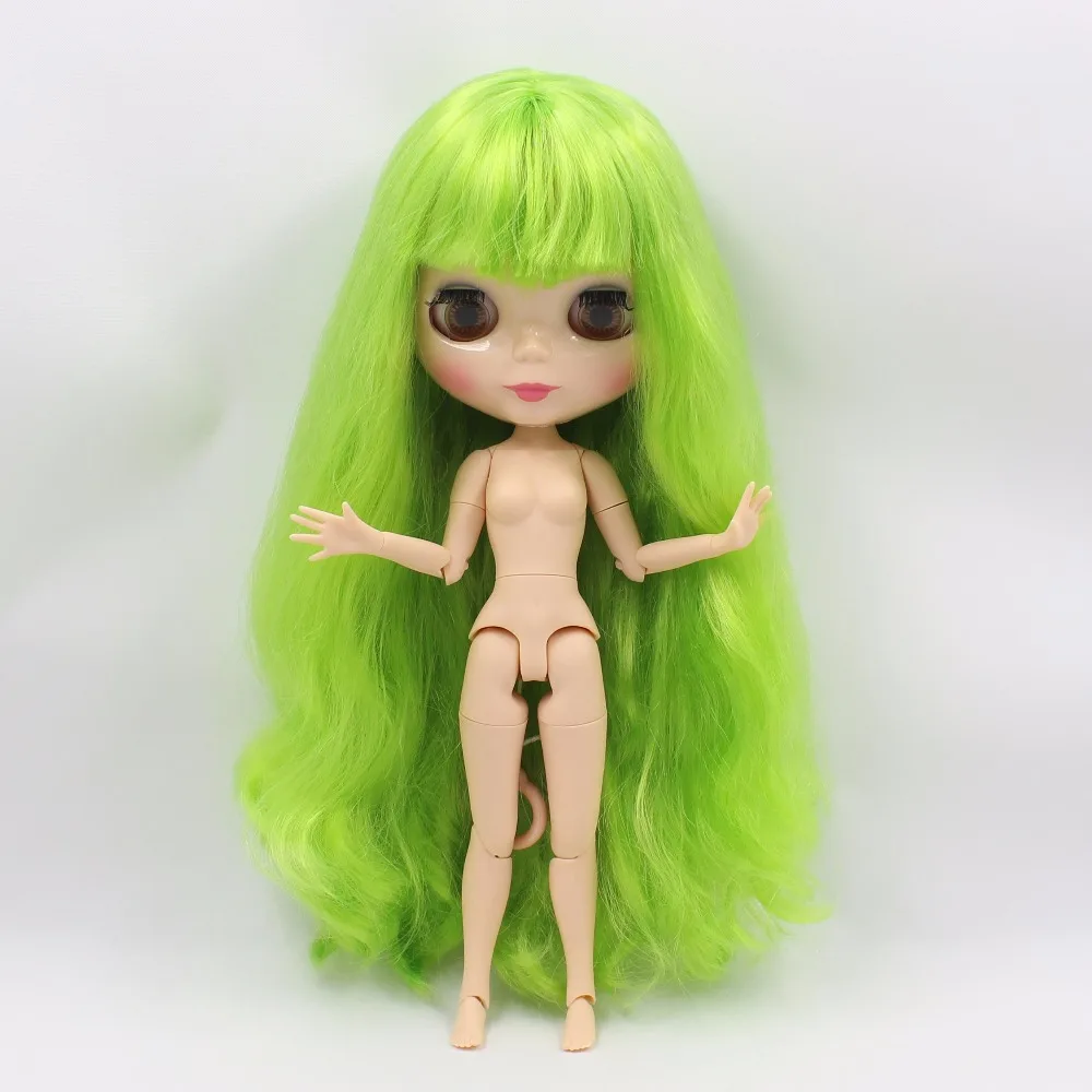 Susan - Premie Custom Neo Blythe Doll with Green Hair, Nature Skin & Shiny Cute Face 4