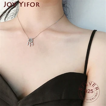 

New Fashion Dream Catcher Series Jewelry Necklace Exquisite 925 sterling Silver Paved Zircon Popular Chain Collares Gifts Women