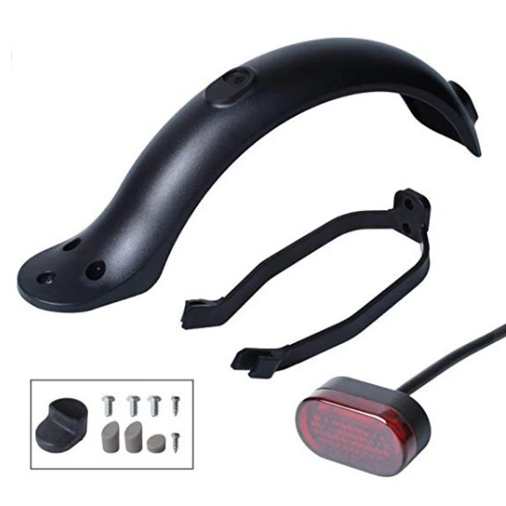 3pcs Electric Scooter Rear Fender Mudguard Support Taillight Kickscooter Replacement Parts with Screw for Xiaomi M365/ M365 Pro