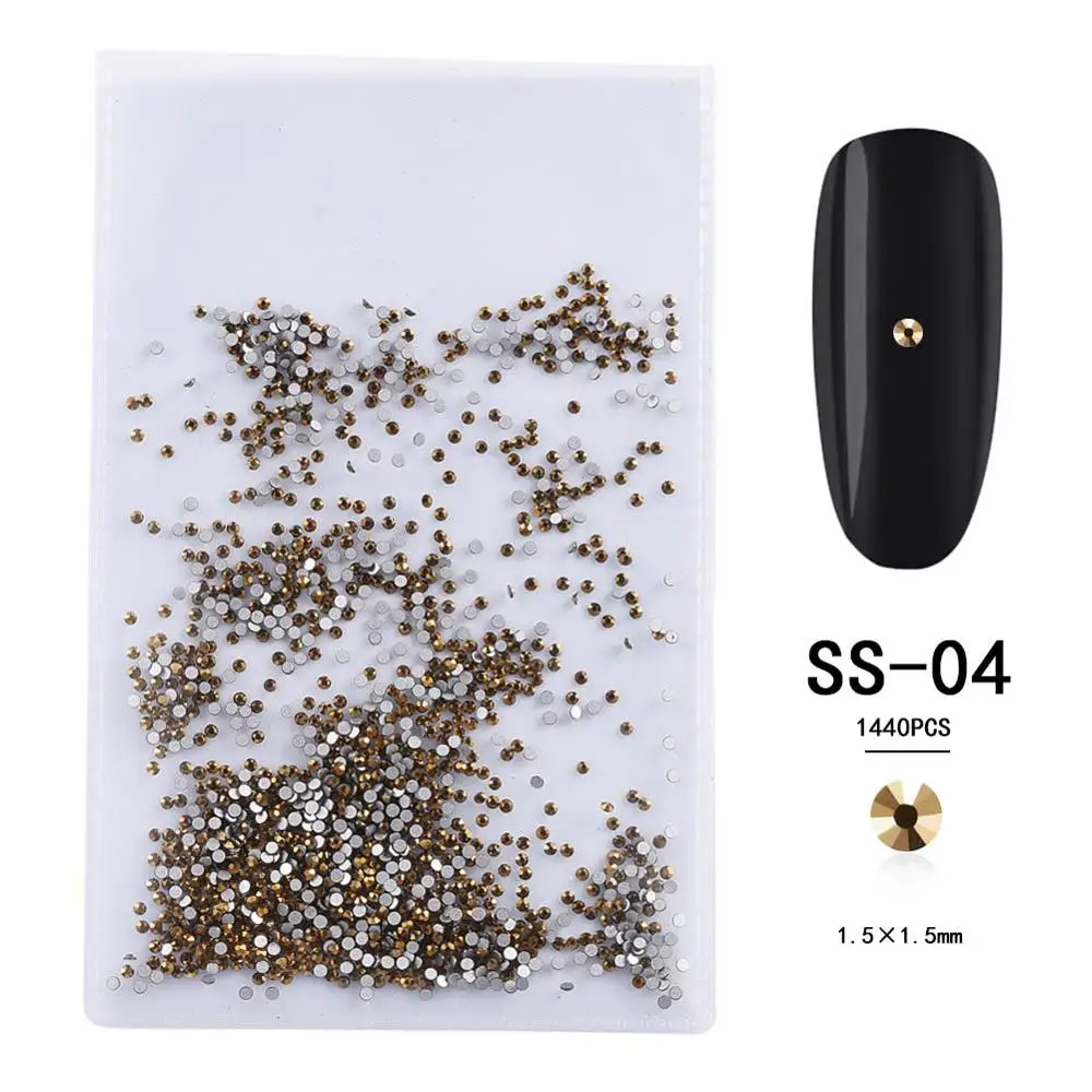 32-04ss SS4-SS20 Стразы для кристаллы для ногтей AB Цвет 3D дизайн ногтей драгоценные камни не горячей фиксации Flatback DIY Инструменты - Цвет: 32-04ss
