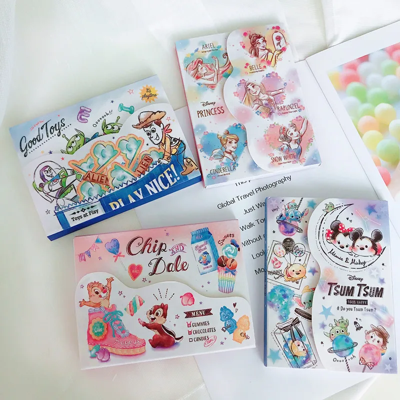 

Cute cartoon Mickey tear notepad portable student color page hand account notepad